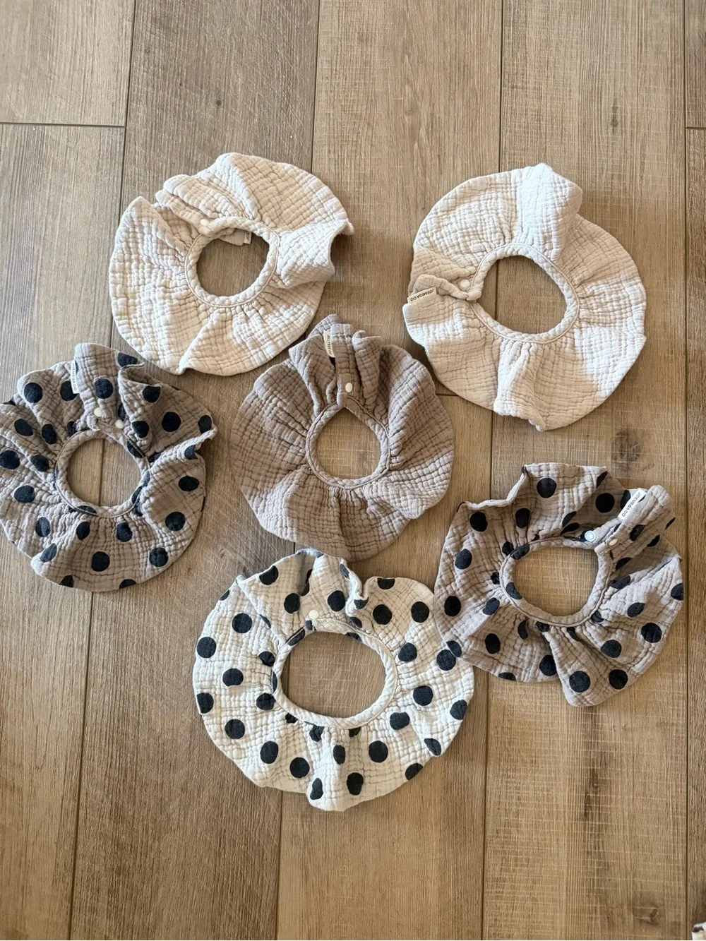 7-Piece Baby Bib Bundle Korean Floral Muslin & Snoopy Bib